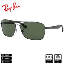 Óculos de Sol Ray-Ban Original Preto Fosco Verde Clássico G-15 - RB3531L 006/71 64-15