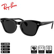 Óculos de Sol Ray-Ban Original RB0707S Preto Polido Lentes Preto Clássico Polarizado - RB0707S 901/48 53-21