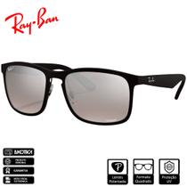 Óculos de Sol Ray-Ban Original RB4264 Chromance Preto Fosco Prata Espelhado Polarizado - RB4264 601S5J 58-18