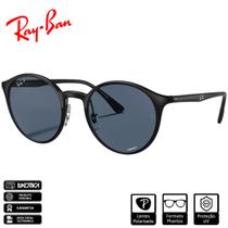 Óculos de Sol Ray-Ban Original RB4336CH ChromancePreto Polido Azul Chromance Polarizado - RB4336CH 601/BA 50