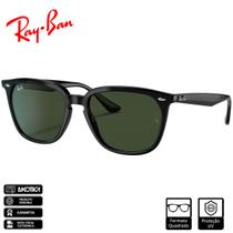 Óculos de Sol Ray-Ban Original RB4362 Preto Polido Verde Clássico G-15 - RB4362 601/71 55
