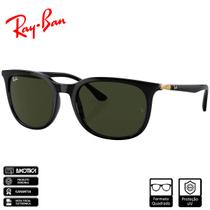 Óculos de Sol Ray-Ban Original RB4386 Preto Polido Verde Clássico G-15 - RB4386 601/31 54