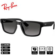 Óculos de Sol Ray-Ban Original RB4438L Preto Fosco Cinza Degradê Polarizado - RB4438L 6069T3 58-19