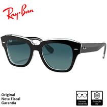 Óculos de Sol Ray-Ban Original State Street Polido Preto RB2186 12943M 52-20
