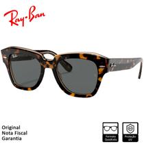 Óculos de Sol Ray-Ban Original State Street Polido Tartaruga-Castanho RB2186 1292B1 52-20