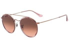 Óculos De Sol Ray-ban Rb3647-n 9069/a5 51-22 145 Round Double Bridge Rosê