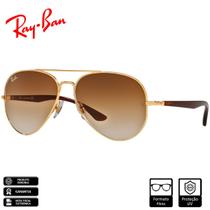 Óculos de Sol Ray-Ban RB3675 Polido Ouro Marrom Claro Degradê - RB3675L 001_51 58-14