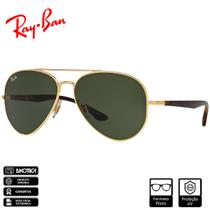 Óculos de Sol Ray-Ban RB3675 Polido Ouro Verde Clássica G-15 - RB3675L 001_31 58-14