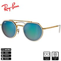 Óculos de Sol Ray-Ban RB3765 Ouro Polido Azul Degradê Espelhado - RB3765 001/4O 53-22