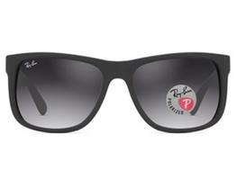 Óculos de Sol Ray Ban RB4165L 622/T3 55 Justin Preto Fosco Polarizado Original