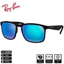 Óculos de Sol Ray-Ban RB4264 Mate Preto Azul Espelhada Chromance Polarizado - RB4264 601SA1 58-18
