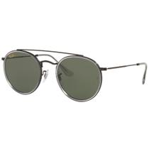 Óculos de Sol Ray-Ban Round Double Bridge RB3647NL 921231/51 Unissex Original Óculos de Sol Ray-Ban Round Double Bridge RB3647NL 921231/51 Unissex Original