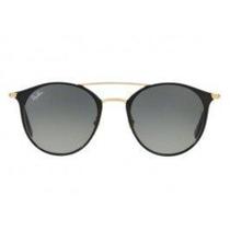 Óculos de Sol Ray Ban Round RB3546 18771 Preto Lente Tam 52 - Ray-ban