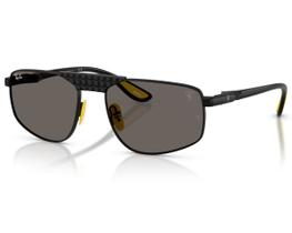 Óculos De Sol Ray Ban Scuderia Ferrari Preto Fosco RB3776M F128B1-58 Óculos De Sol Ray Ban Scuderia Ferrari Preto Fosco RB3776M F128B1-58