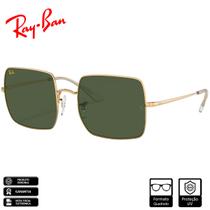 Óculos de Sol Ray-Ban Square 1971 Legend Gold Ouro Polido Verde Clássico G-15 - RB1971 919631 54-19