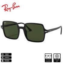 Óculos de Sol Ray-Ban Square II Brilhante Preto Verde Clássica G-15 - RB1973 901/31 53-20