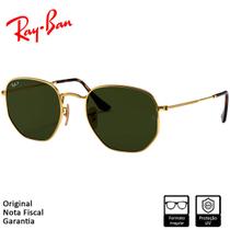 Óculos de Sol Ray-Ban State Hexagonal Flat Lenses Polido Ouro - RB3548N 001/58 51-21