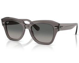 Óculos De Sol Ray Ban State Street Cinza Translúcido RB2186 136971-49 Óculos De Sol Ray Ban State Street Cinza Translúcido RB2186 136971-49