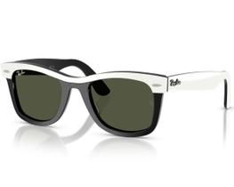Óculos De Sol Ray Ban Wayfarer Street Neat Branco Preto RB2240 144431-50