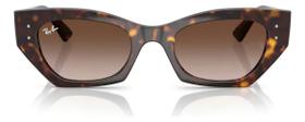 Óculos De Sol Ray Ban Zena Rb4430 135913 Armação Havana Haste Havana Lente Marrom Degradê Desenho Irregular