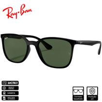 Oculos de Sol RayBan Original RB4316L Polido Preto Verde Classic RB4316L 601 71 56