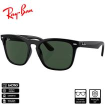 Óculos de Sol RayBan Original Steve Polido Preto Verde Escuro Classic RB4487 662971 54 - RAY-BAN