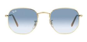 Óculos De Sol RB3548 Hexagonal Original Lente Azul Degrade