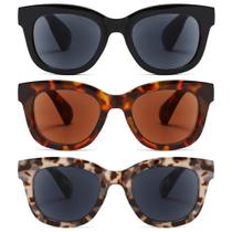 Óculos de sol Reader ZXYOO Women UV400 Protection +1,50, pacote com 3