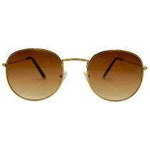 Óculos de Sol Redondo Classico Casual Unissex Com Proteção UV400 Feminino Masculino Metal