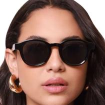 Óculos De Sol Redondo Feminino Masculino Proteção UV400 Polarizado Premium