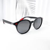 Óculos de sol redondo masculino detalhe colorido proteção UV cod 97-p25