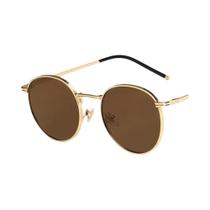 Óculos de Sol Redondos com Armação de Metal - Moda Masculina e Feminina - Ótimos para Pesca
