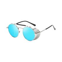 Óculos De Sol Redondos Retro Steampunk Unissex Clássicos Vintage Para Viagens Ao Ar Livre