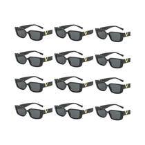 Óculos De Sol Retangulares Pretos De Marca De Luxo Vintage Para Mulheres, Óculos Clássicos De