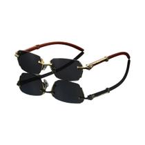 Óculos De Sol Retangulares Sem Armação Para Homens E Mulheres, Gradiente Multicolorido, Design De Óculos De Sol Retangulares Sem Armação Para Homens E Mulheres, Gradiente Multicolorido, Design De