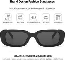 Óculos de sol retângulos para mulheres homens retrô chunky Y2K Sunglas Óculos de sol retângulos para mulheres homens retrô chunky Y2K Sunglas
