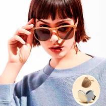 Óculos De Sol Retrô Blogueira lux dobrável com caixa vintage