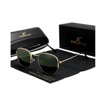 Óculos de Sol Retrô Hexagonal KINGSEVEN - Masculino, Reflexivo e Estiloso