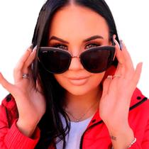 Óculos De Sol Retrô laranja Blogueira Retangular Espelhado -