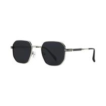 Óculos De Sol Retro Masculinos Estilo Europeu-Americano Com Armação Quadrada De Metal