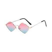 Óculos de sol retro para homens e mulheres, armação metálica na moda com película protetora uv