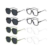 Óculos De Sol Retro Punk Quadrados Anti Luz Para Mulheres E Homens, Conjunto De 8 Peças