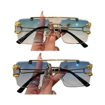Óculos de sol retrô sem moldura para homens e mulheres, dupla camada, níquel, elegante, UV400, 1pc Óculos de sol retrô sem moldura para homens e mulheres, dupla camada, níquel, elegante, UV400, 1pc