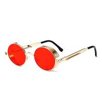 Óculos De Sol Retrô Steampunk Vermelho Estilo Alok + Case