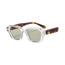 Óculos De Sol Retrô Unissex Com Armação Dupla Cor UV400 Estilo Fashion Óculos De Sol Retrô Unissex Com Armação Dupla Cor UV400 Estilo Fashion