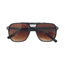 Óculos De Sol Retro Unissex Preto Vintage Quadrado Com Dupla Viga, Moda Para Mulheres E Homens