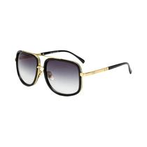 Óculos De Sol Retro Vintage Para Homens E Mulheres Com Armação Grande De Metal, Alta Qualidade, Moda