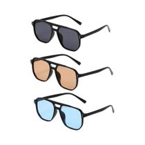 Óculos De Sol Retrô Vintage Unissex Em Formato Poligonal, Conjunto Com 3 Peças, Óculos De Sol Óculos De Sol Retrô Vintage Unissex Em Formato Poligonal, Conjunto Com 3 Peças, Óculos De Sol