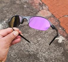 Oculos de Sol Romeo2 Roxo Violet Juliet X-Metal Pinado Lupa Polarizada Vilão Penny Mandrak Mars