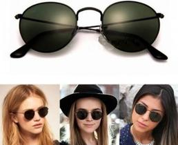 Óculos De Sol Round John Lennon 3447 Preto Clássico Unissex UV400 Óculos De Sol Round John Lennon 3447 Preto Clássico Unissex UV400